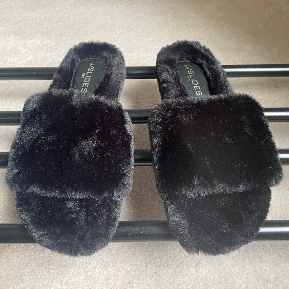 J SLIDES Women Lovelie Plush Slipper - NEW NWOB